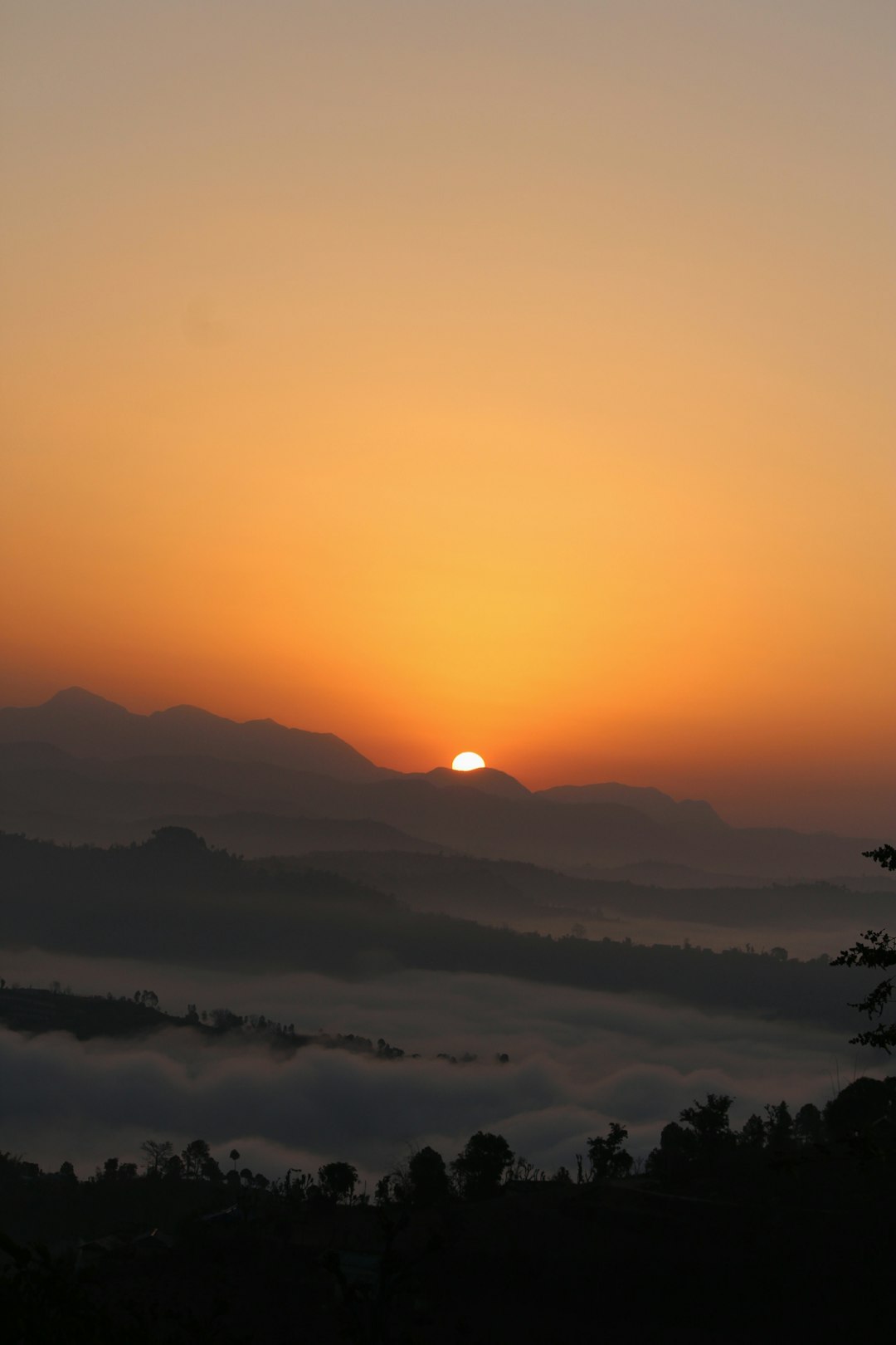 Sunrise over coastal cliffs